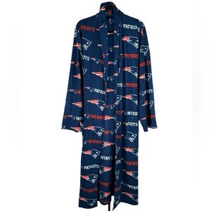 New England Patriots NFL Men's Long Cozy Comfy Winter Fall Robe Size Large
